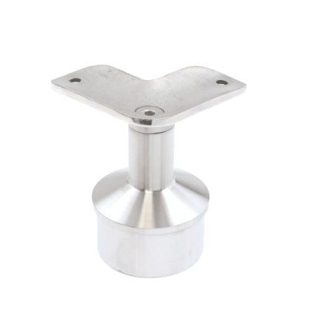 Corner Saddle Fixed suits Round 2" 3.0mm Handrail Mirror Polish