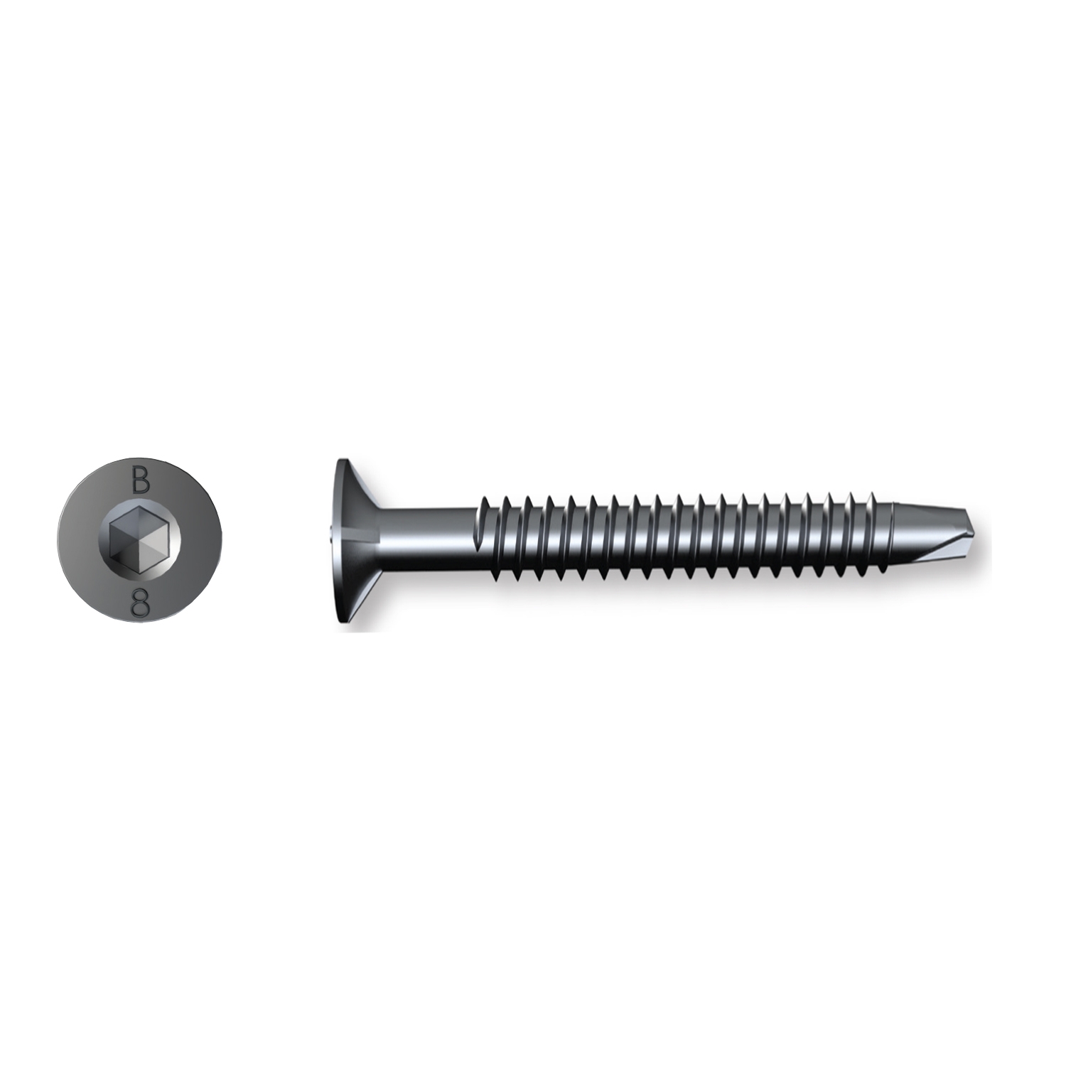 Bugle Batten Screws 14 Gauge 100mm Self Drilling Metal B8 Coated - 100qty