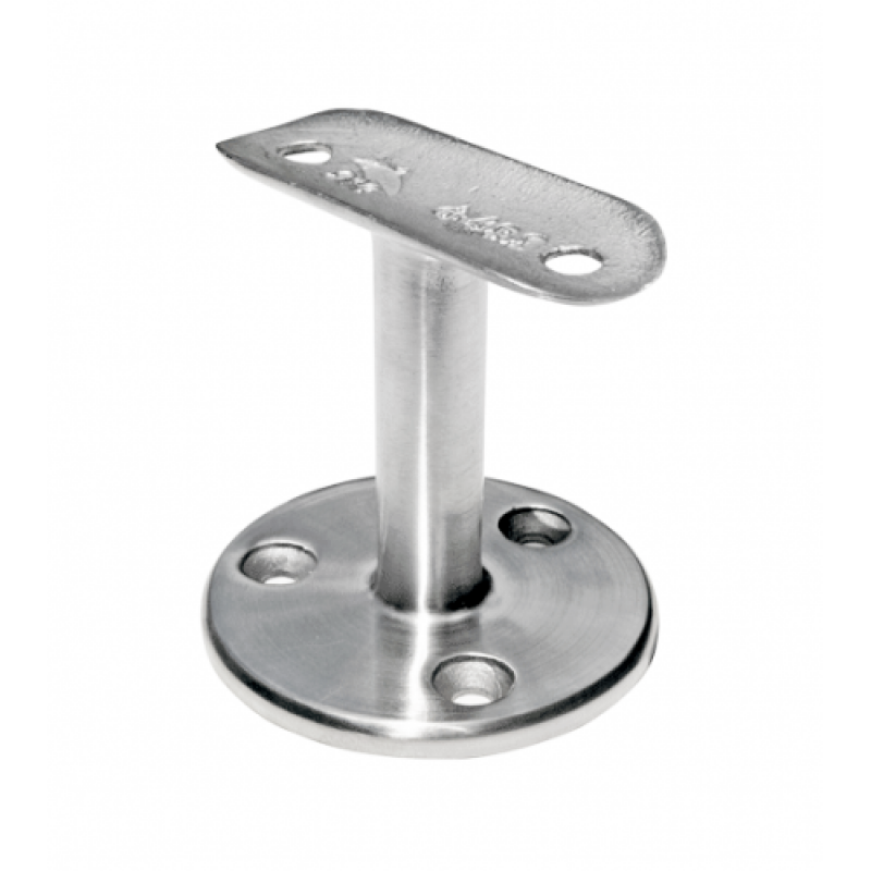 Railing Support for Round Handrail Satin Finish