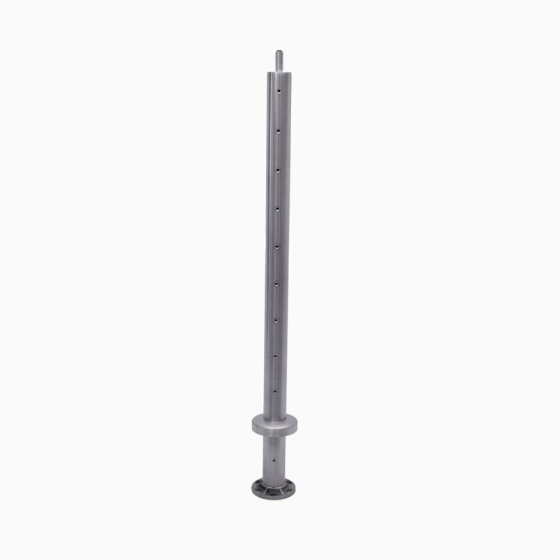 Stainless Standard Round End Post 2" 3.0mm for Round Handrail Satin with 11 LHT holes