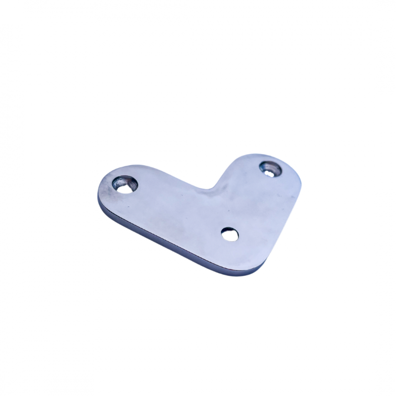 Stainless Standard Round Corner Post 2" 3.0mm for Flat Handrail Mirror with 11 RHT holes