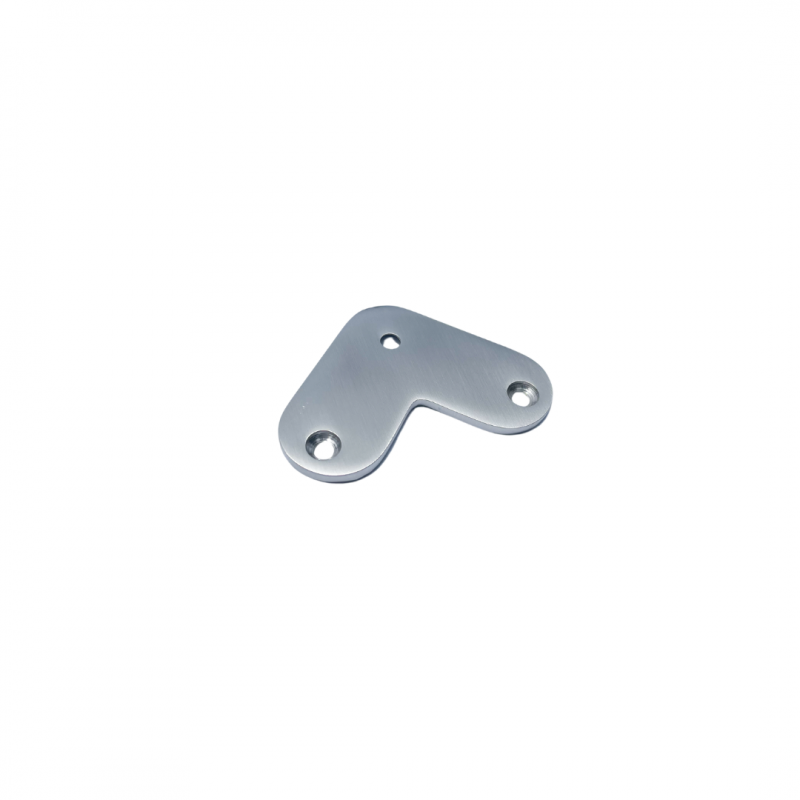 Stainless Standard Round Corner Post 2" 3.0mm for Flat Handrail Satin with No Holes