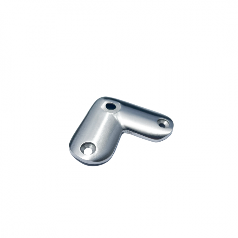 Stainless Standard Round Corner Post 2" 3.0mm for Round Handrail Satin with 11 RHT holes