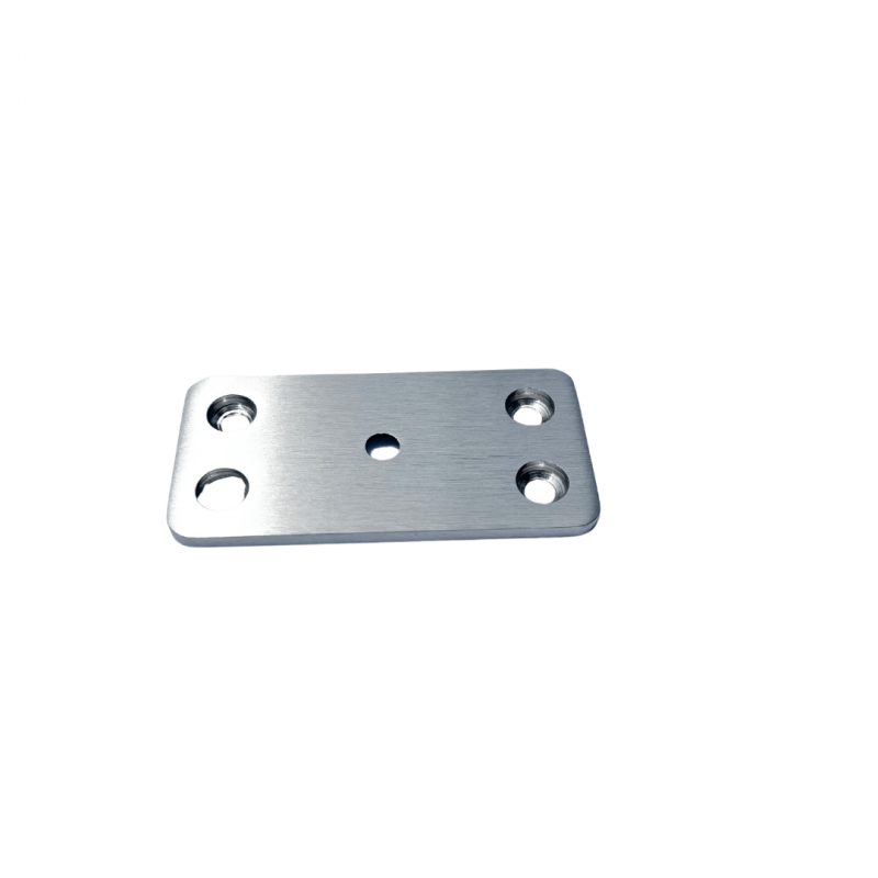 Stainless Standard Round Angled End/Intermediate Post 2" 1.5mm for Flat Handrail Satin with No Holes