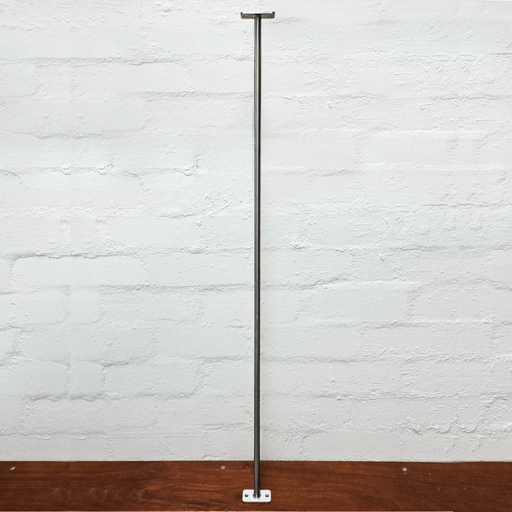 Post Round 1/2" (12.7mm) Intermediate Dropper with 11 holes for Flat Handrail Satin Finish