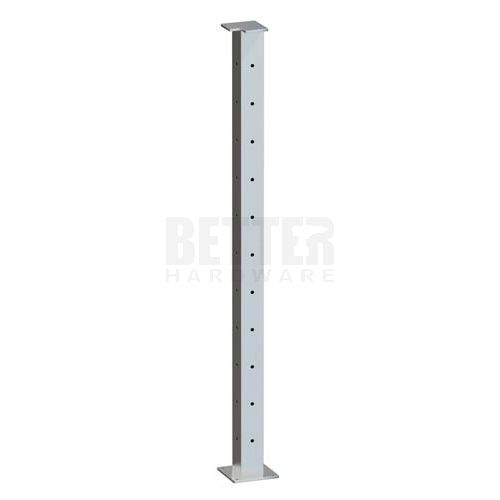 Stainless Square Corner Post  2" 3.0mm for Flat Handrail Mirror