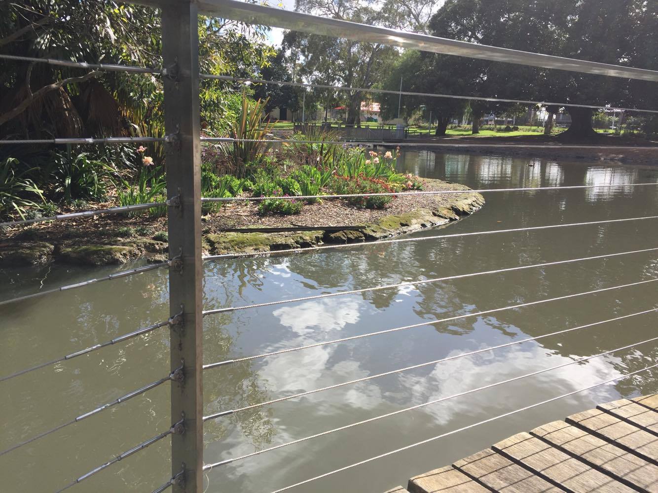 Wire balustrade boardwalk